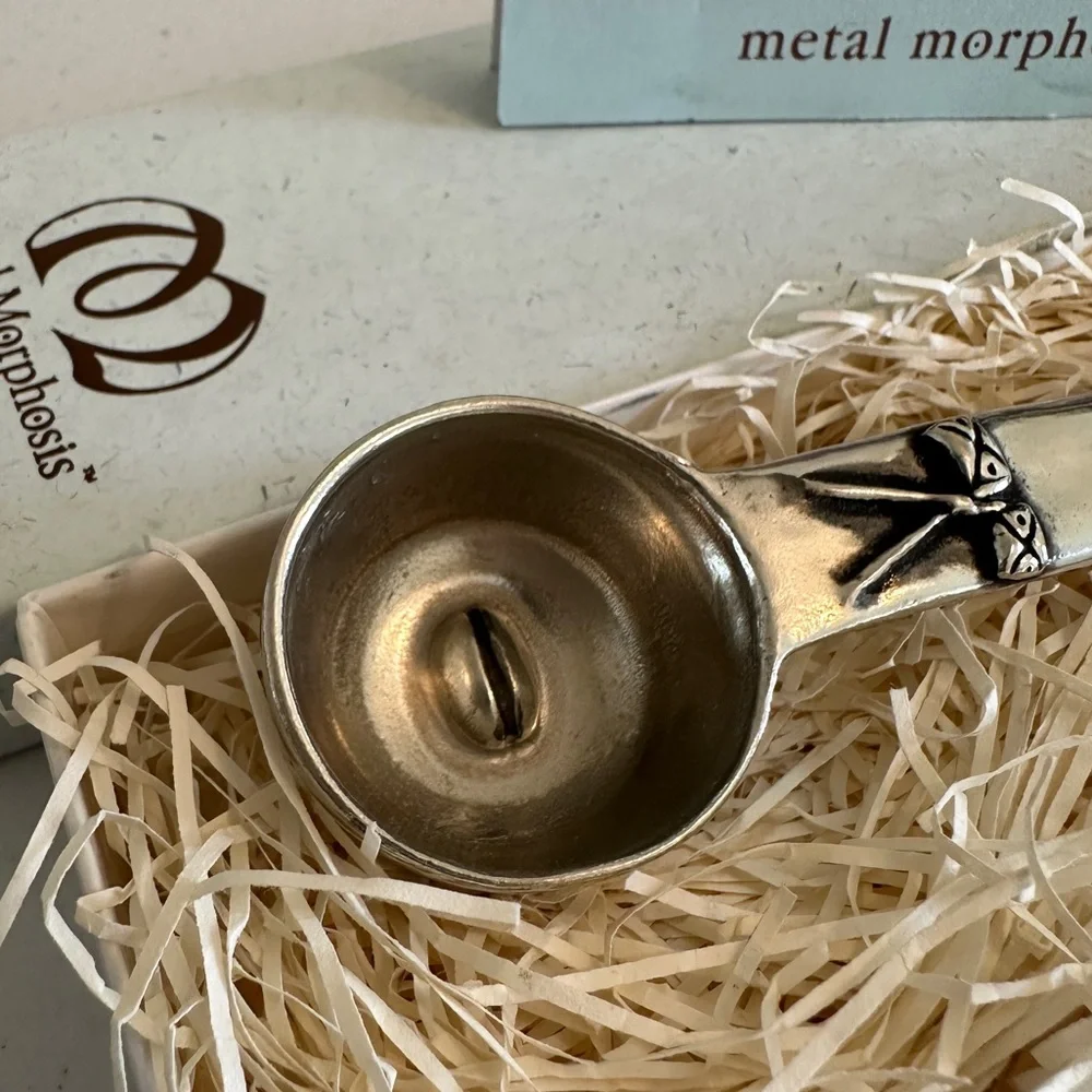 Pewter Coffee Spoon Scoop “Go Go Juice” NWT Metal Morphosis Kaycee Binns - Picture 7 of 11